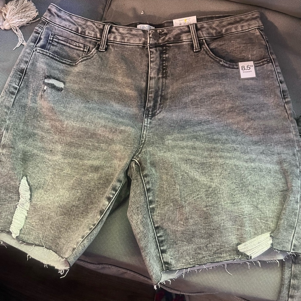 Distressed black Gray & Denim Shorts size 16 and size 18 BNT
